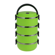 iFundom stainless steel insulated lunch box 4-tier green