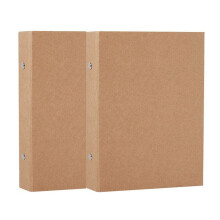 A4 kraft paper ring binder folder refillable 2 pcs