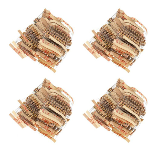 2000Pcs 50 Values 1/2W 0.5W 5% Carbon Film Resistors Assorted Kit Set