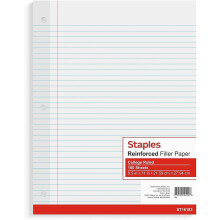 Reinforced Filler Paper College Ruled 8.5 x 11 Inch 12 Pack