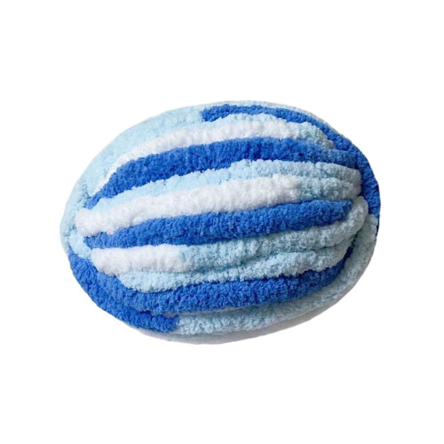Wool Yarn Bulky Blue White 100g