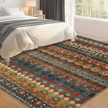 Covoare lavabile Haperlare, model Boho, ultra-subțiri, rezistente la pete, pentru bucătărie, sufragerie, covoare colorate, 5'x7'