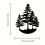 Pine Tree Wall Decor Metal Art Sticker 1 Piece 3
