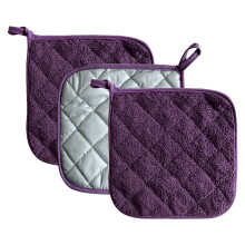 HANXIULIN cotton pot holders heat resistant purple set of 2