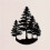 Pine Tree Wall Decor Metal Art Sticker 1 Piece 7
