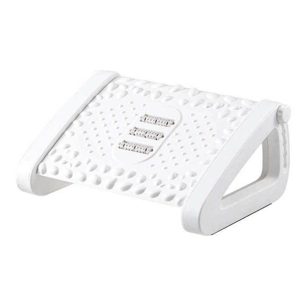 Foot Rest Stool Adjustable with Rollers and Massage Pad