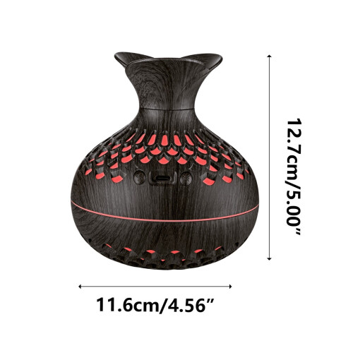 Mini wood grain humidifier with night light 300ml 1