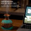Mini wood grain humidifier with night light 300ml 5