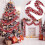 Christmas Snowflake Garland Red Metallic 1 Piece 1