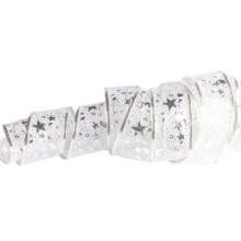 Christmas LED ribbon silver 13 ft