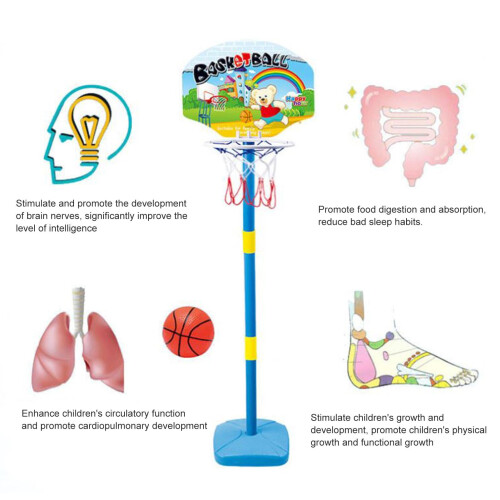 Kids basketball hoop stand adjustable height 1 unit 1