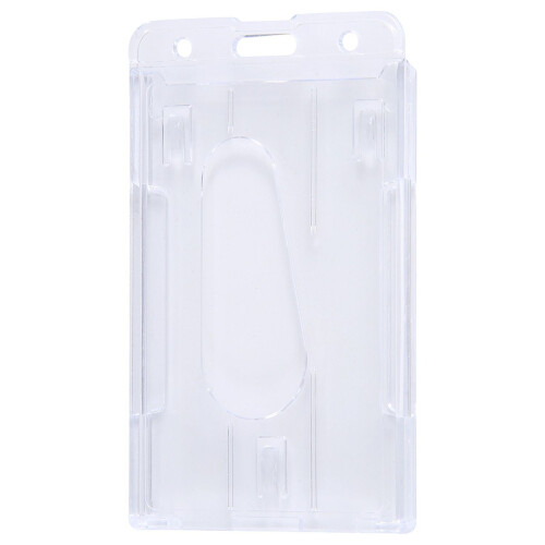 Suport vertical rigid pentru ecusoane, din plastic, dublu, 10x6cm