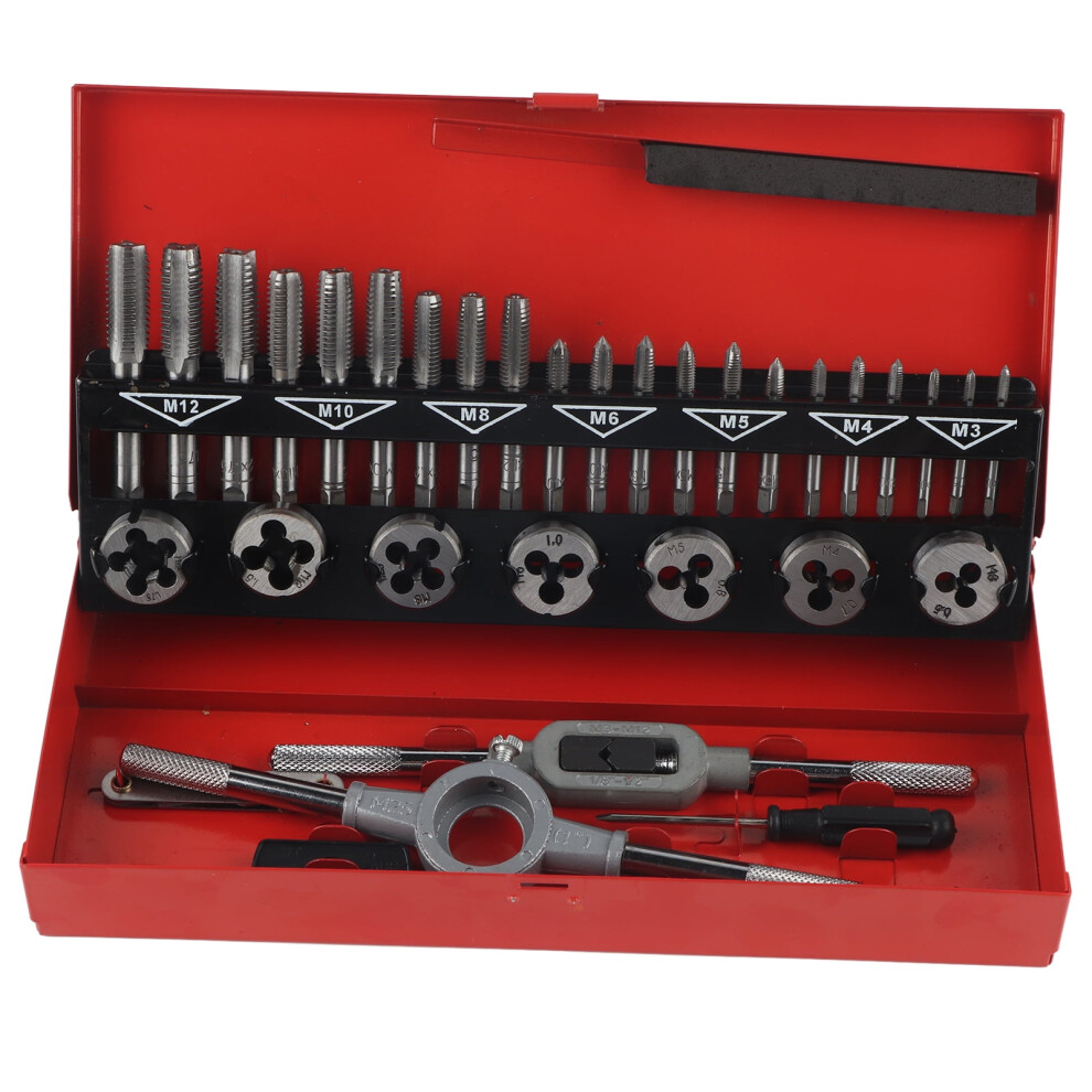 Threaded Tap And Die Set Metalworking Tools 32 Pcs 9314556476549