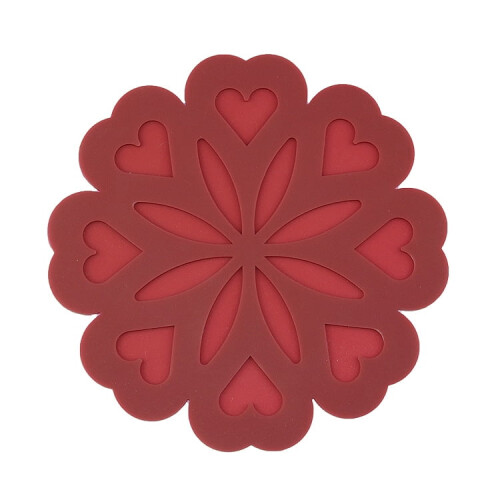 Silicone Peach Blossom Insulation Placemat 1 Piece