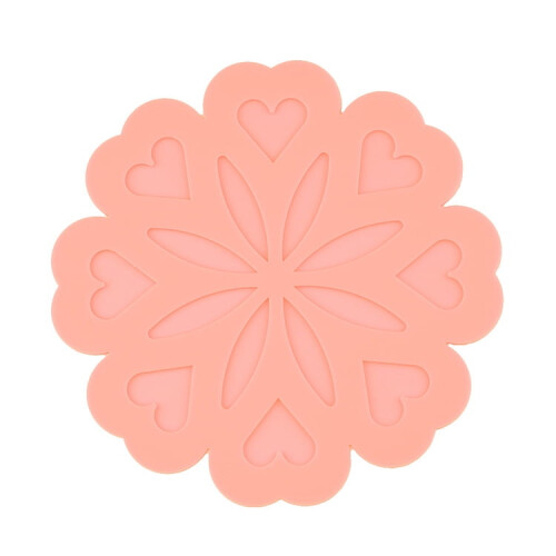 Silicone Peach Blossom Insulation Placemat 1 Piece