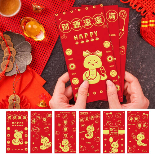 Keeplus Red Envelopes Chinese New Year Snake Theme 6 PCS