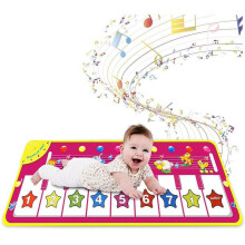 Tapete de Piano Infantil Eletrônico com Toque 39,4x14,2 polegadas