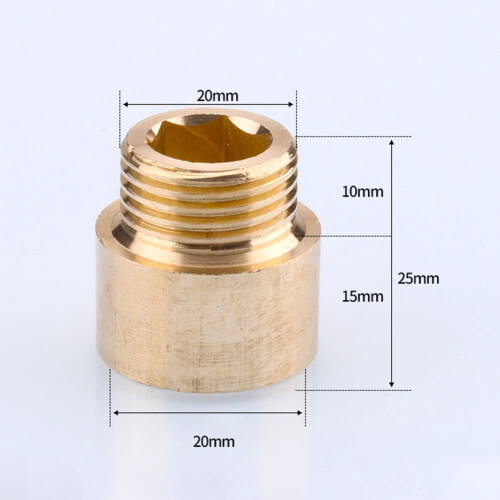 Brass Tap Extension Connector G1/2 Thread for Drinking