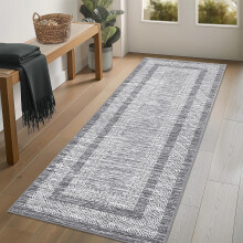 Geometric Runner Rug Washable Non-Slip Indoor Mat 2 ft x 6