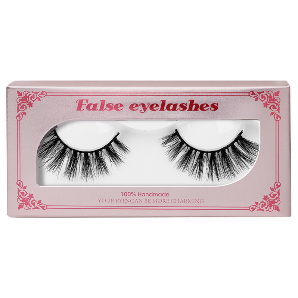 False Eyelashes Natural 3D Wispy Curly Pair