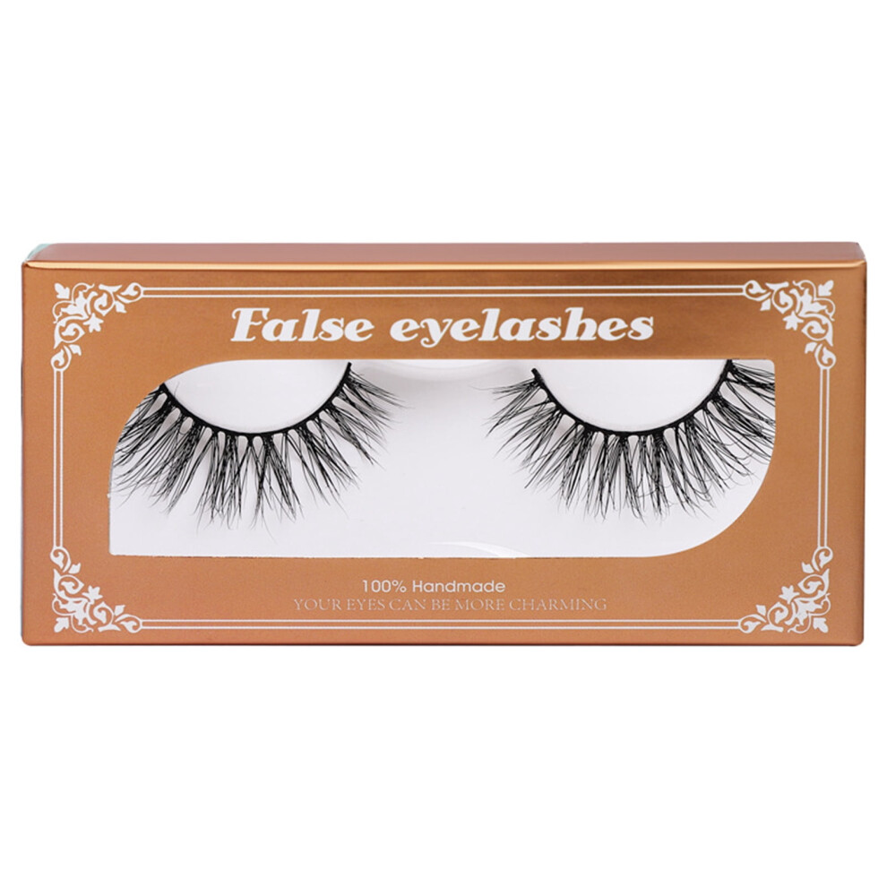 False Eyelashes Natural 3D Wispy Curly Pair