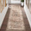 Vintage distressed washable runner rug brown 2 ft x 8 ft 1