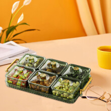 Nut and Candy Serving Tray with Divided Bowls and Lid