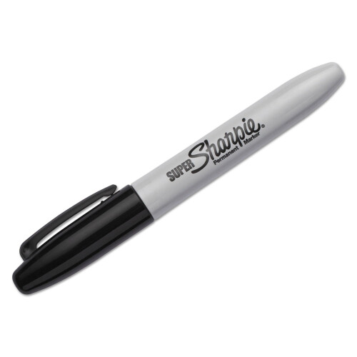 Super Permanent Markers Fine Point Black 2 pcs