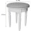 Vanity Stool with Cushioned Round Seat, White 2