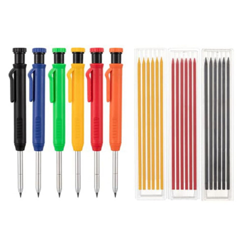 Mechanical Carpenter Pencils Set with 18 Pieces 2.8mm