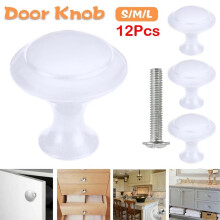 Brushed Nickel Round Pull Knobs 12 pcs