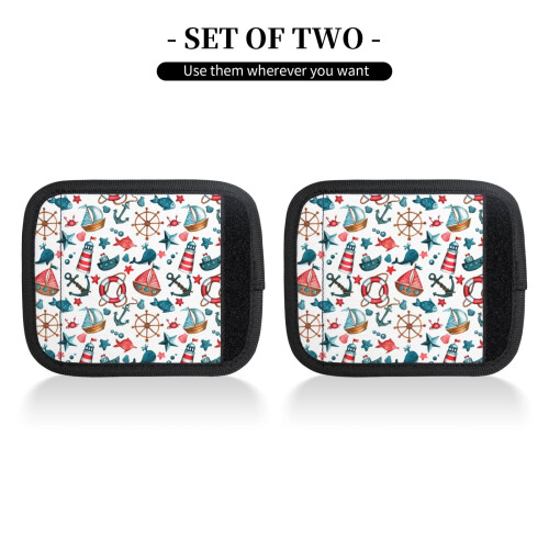 Luggage Handle Wraps Watercolor Marine 2 Pcs 2