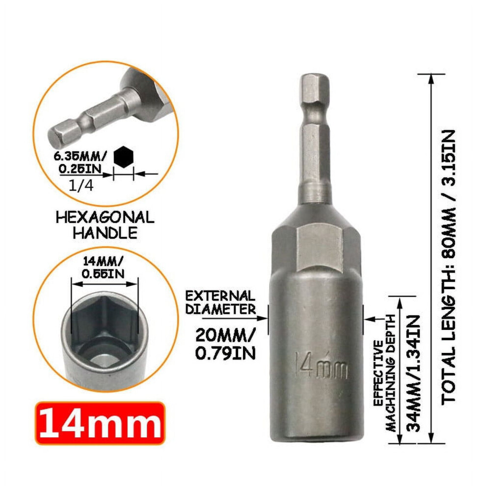 Hexagonal Screwdriver Sleeve With Deepened Inner Design 9314556969270