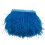 Ostrich feather fringe trim blue 9-15 cm 5