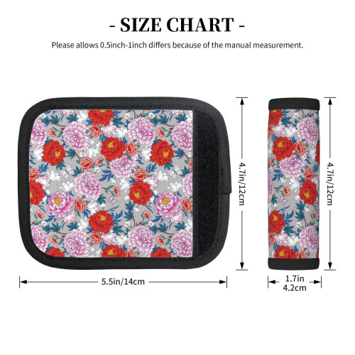 Luggage Handle Wraps Colorful Carnations Butterfly 2 Pcs 1