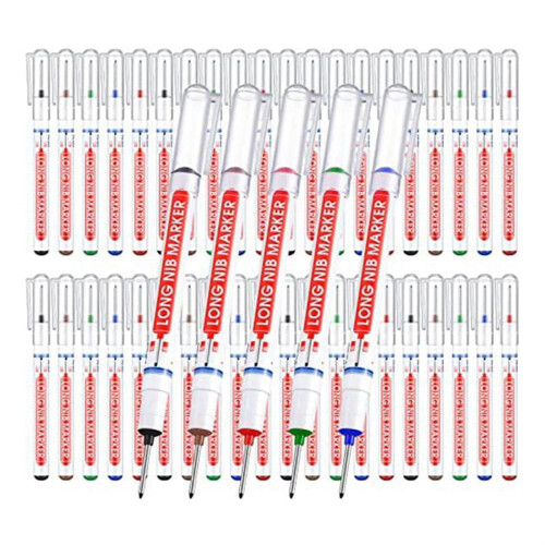 Deep Hole Marker Pens for Woodworking 60 Pcs
