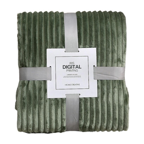 Ionze Fleece Blanket Green Thick Warm Throw