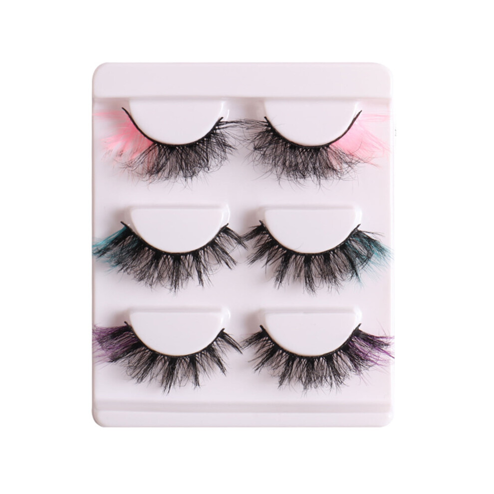 False Eyelashes Natural 3D Wispy Curly 1/3/5 Pair