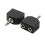 3.5mm mono Y-splitter adapter 2 pcs black 1