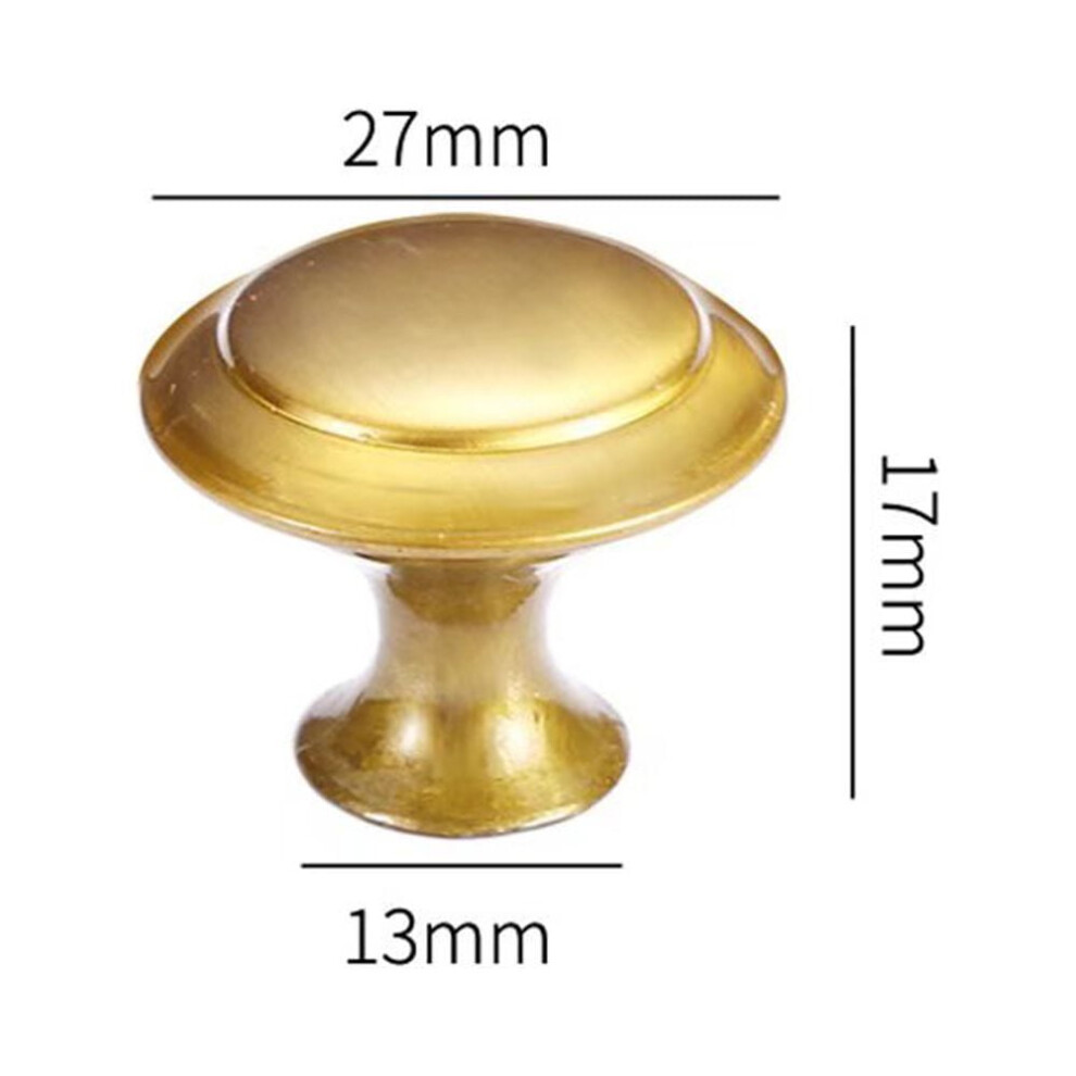 Gold Round Mushroom Cabinet Knobs 12 Pcs 9314556463228