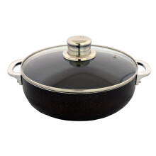 IMUSA Nonstick Dutch Oven with Glass Lid 3.2-Quart Bronzed