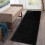 Haperlare modern shag runner rug 2 ft x 8 ft black 1