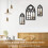 Black Arched Gothic Wall Mirror Set of 3 6