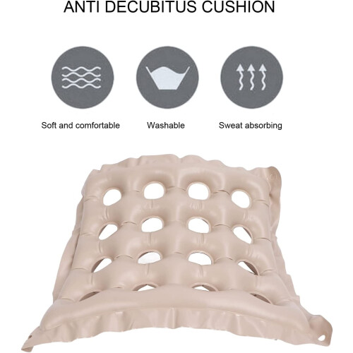 Butt Pressure Relief Cushion with Inflatable Pump Beige 2