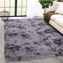 Haperlare fluffy area rug dark gray 2.6 ft x 4.9 ft