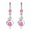 Water Drop Earrings Shiny Zircon Dangle 1 Pair 1