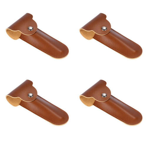 Razor Travel Case PU Leather Double Edge 4-Pack