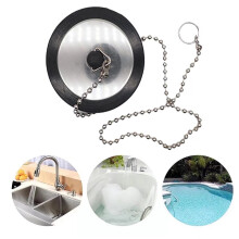 Rubber Sink Stopper with Chain for Sink and Bathtub