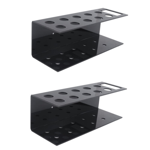 Wall Mounted Acrylic Marker Holder with 10 Slots, Black