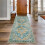 Persian rug runner 2x6 ft vintage medallion distressed low 1